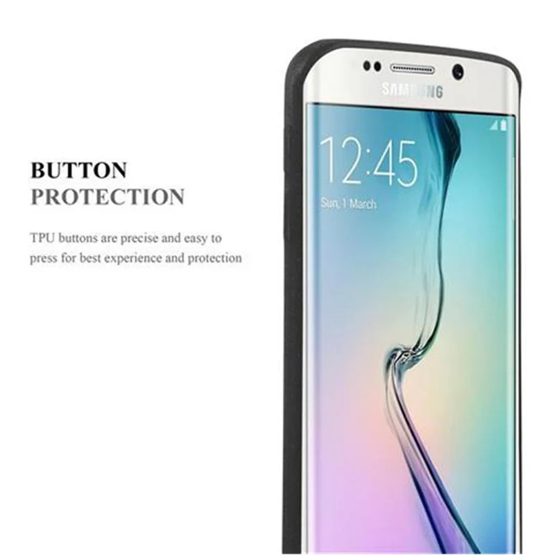 Cadorabo Hülle kompatibel mit Samsung Galaxy S6 EDGE Schutzhülle aus flexiblem TPU Silikon