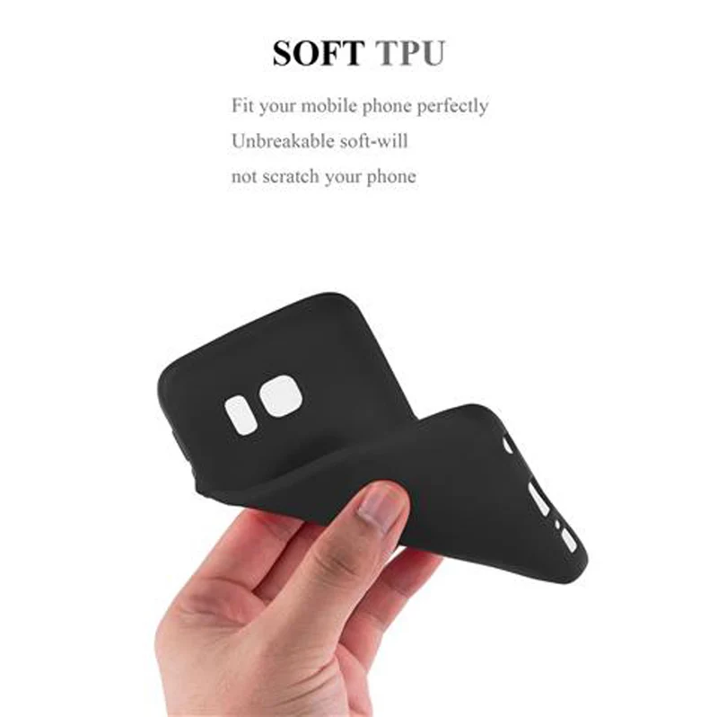 Cadorabo Hülle kompatibel mit Samsung Galaxy S6 EDGE Schutzhülle aus flexiblem TPU Silikon