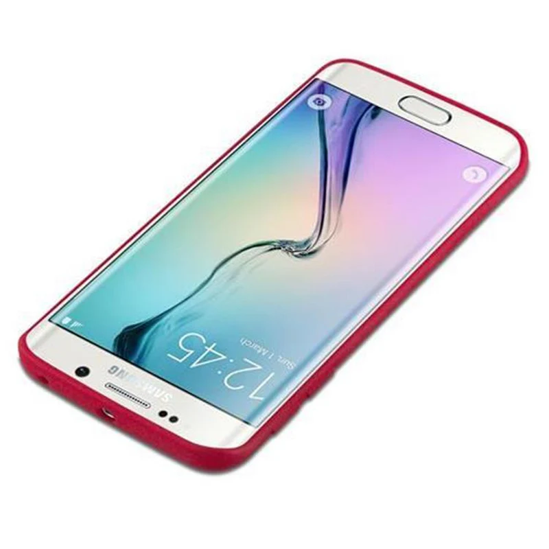 Cadorabo Hülle kompatibel mit Samsung Galaxy S6 EDGE Schutzhülle aus flexiblem TPU Silikon