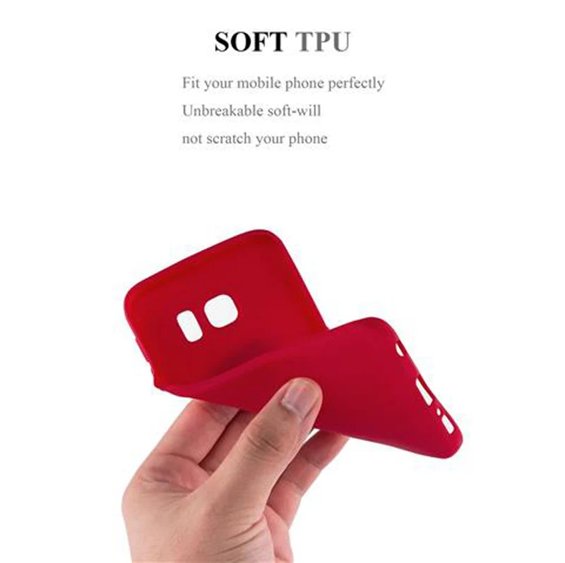 Cadorabo Hülle kompatibel mit Samsung Galaxy S6 EDGE Schutzhülle aus flexiblem TPU Silikon