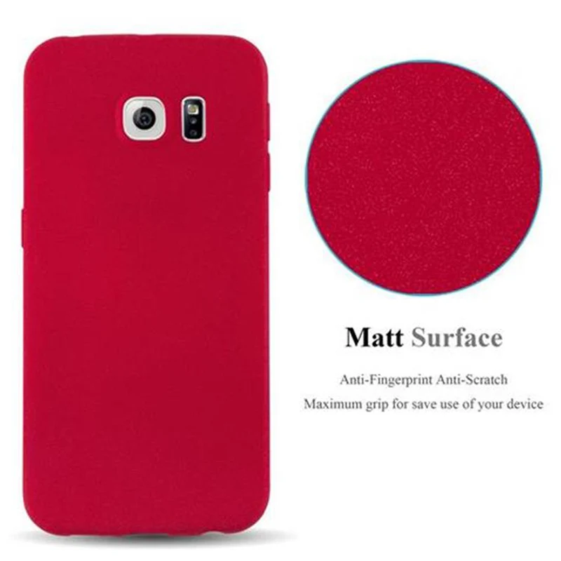 Cadorabo Hülle kompatibel mit Samsung Galaxy S6 EDGE Schutzhülle aus flexiblem TPU Silikon