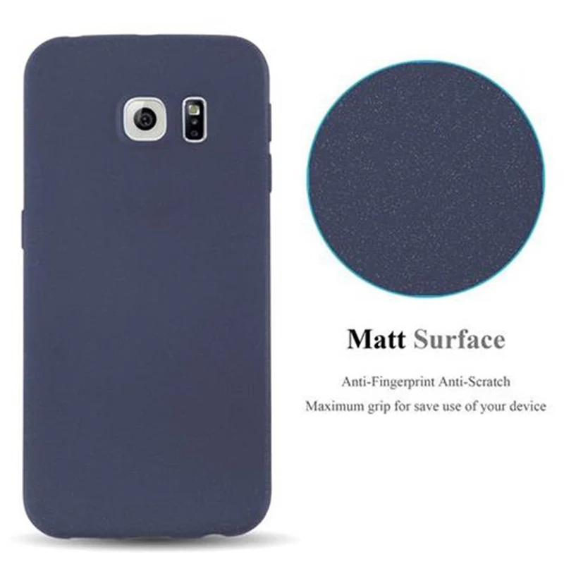 Cadorabo Hülle kompatibel mit Samsung Galaxy S6 EDGE Schutzhülle aus flexiblem TPU Silikon