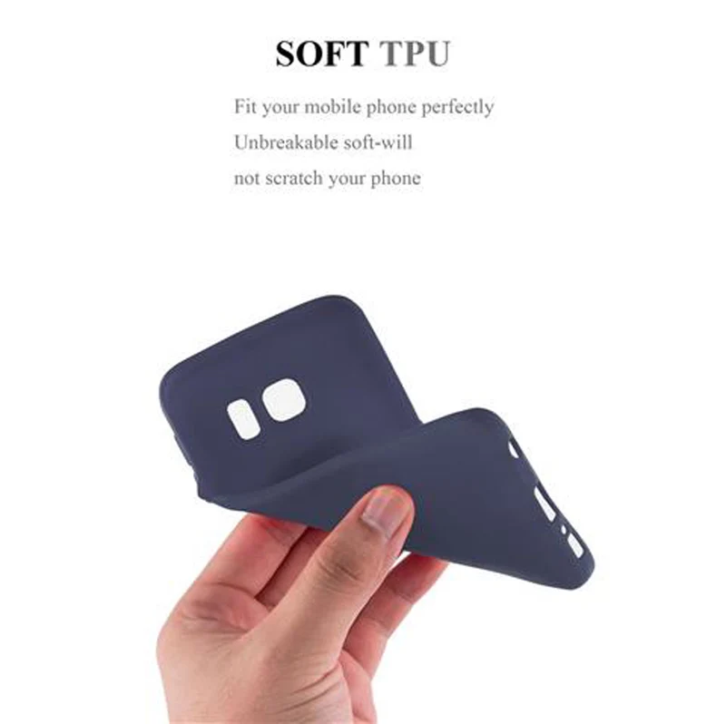 Cadorabo Hülle kompatibel mit Samsung Galaxy S6 EDGE Schutzhülle aus flexiblem TPU Silikon