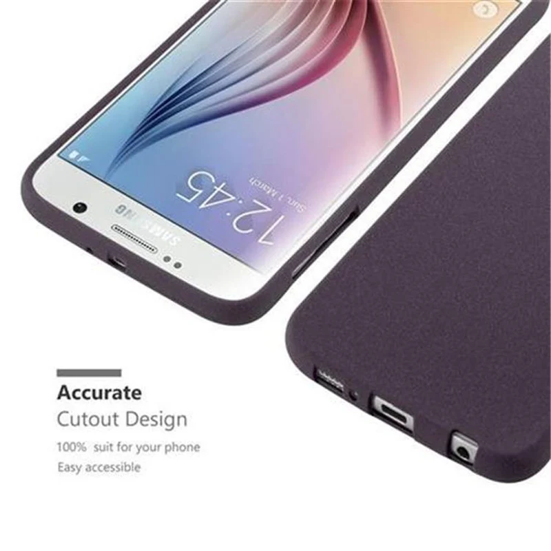 Cadorabo Hülle kompatibel mit Samsung Galaxy S6 Schutzhülle aus flexiblem TPU Silikon