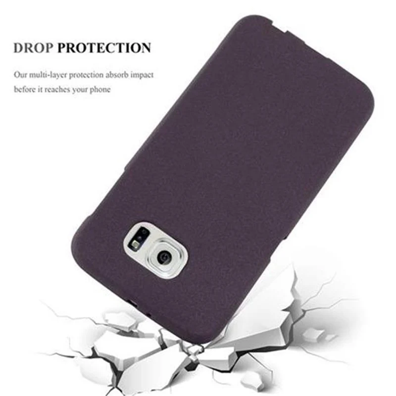 Cadorabo Hülle kompatibel mit Samsung Galaxy S6 Schutzhülle aus flexiblem TPU Silikon