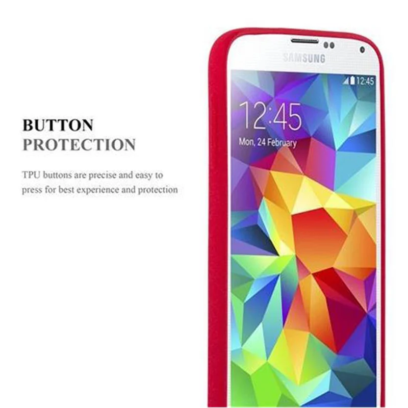 Cadorabo Hülle kompatibel mit Samsung Galaxy S5 / S5 NEO Schutzhülle aus flexiblem TPU Silikon