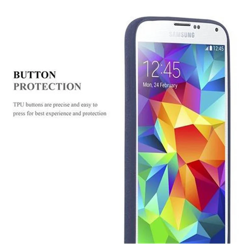 Cadorabo Hülle kompatibel mit Samsung Galaxy S5 / S5 NEO Schutzhülle aus flexiblem TPU Silikon