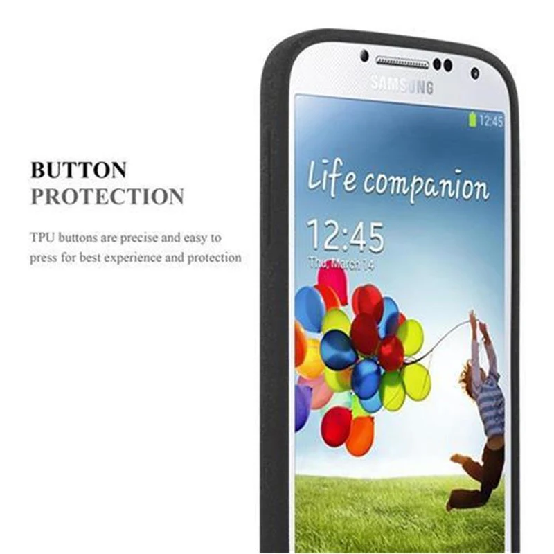 Cadorabo Hülle kompatibel mit Samsung Galaxy S4 Schutzhülle aus flexiblem TPU Silikon