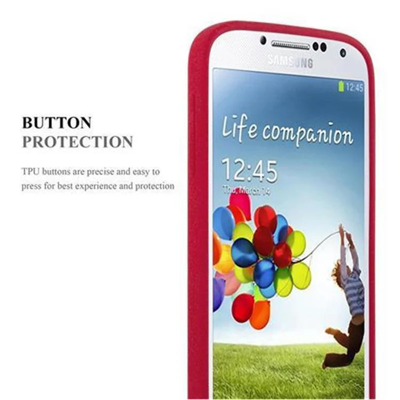Cadorabo Hülle kompatibel mit Samsung Galaxy S4 Schutzhülle aus flexiblem TPU Silikon