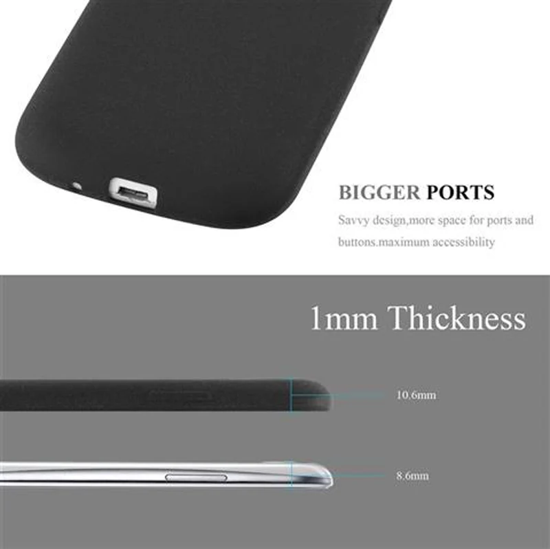 Cadorabo Hülle kompatibel mit Samsung Galaxy S3 / S3 NEO Schutzhülle aus flexiblem TPU Silikon