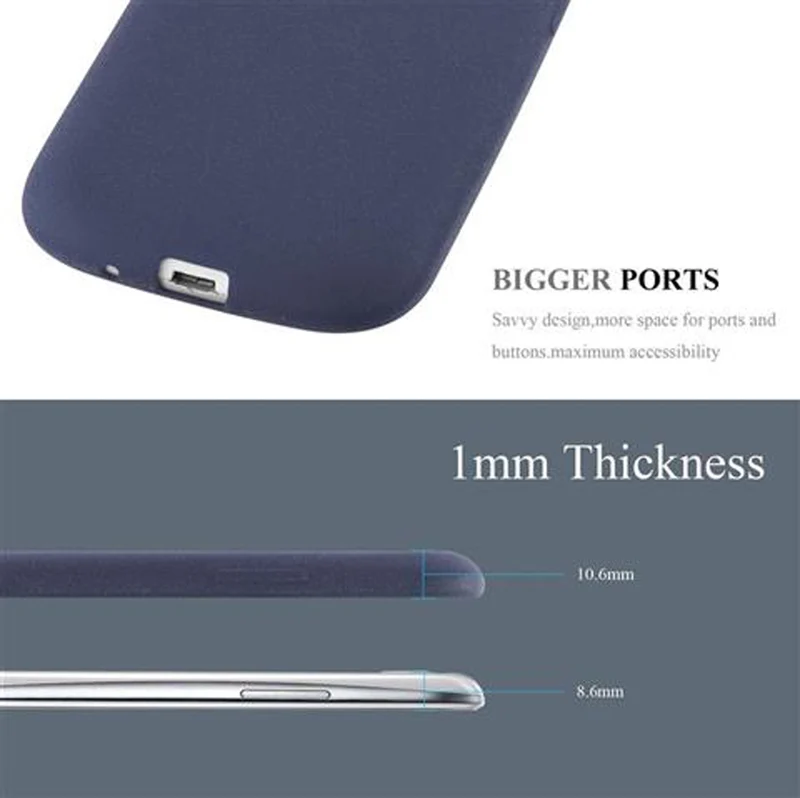 Cadorabo Hülle kompatibel mit Samsung Galaxy S3 / S3 NEO Schutzhülle aus flexiblem TPU Silikon