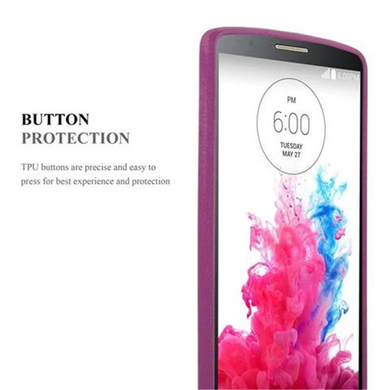 Cadorabo Hülle kompatibel mit LG G3 Schutzhülle aus flexiblem TPU Silikon
