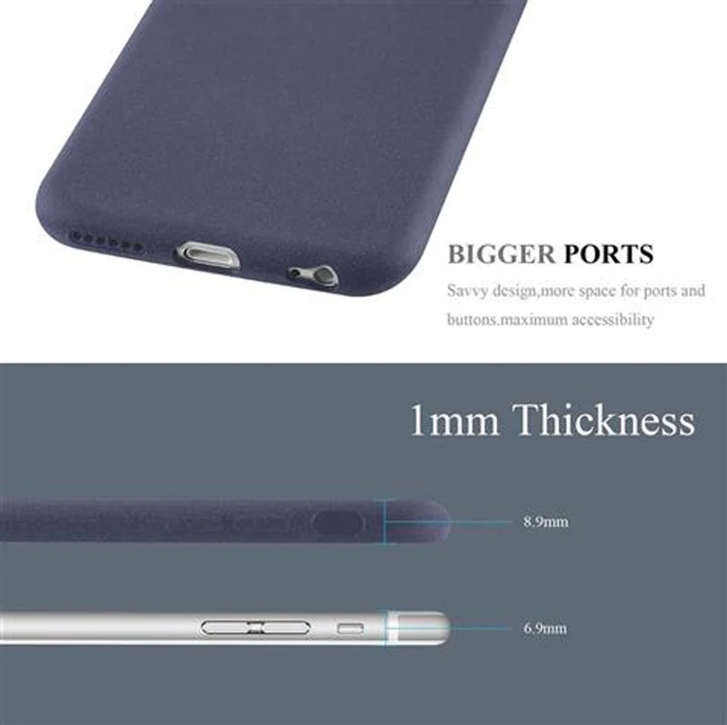 Cadorabo Hülle kompatibel mit Apple iPhone 6 / 6S Schutzhülle aus flexiblem TPU Silikon