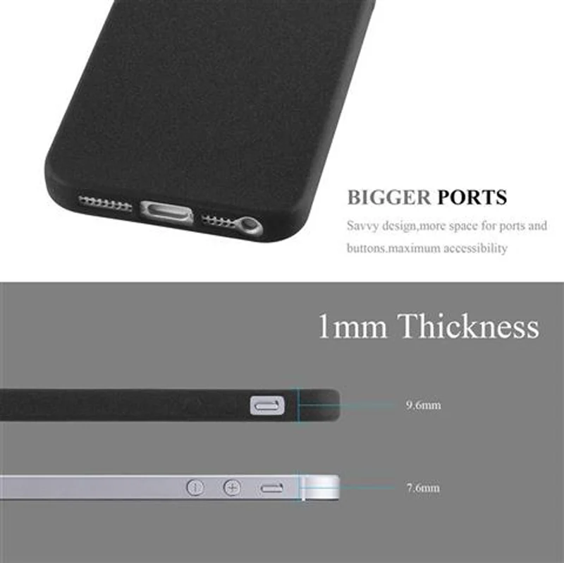 Cadorabo Hülle kompatibel mit Apple iPhone 5 / 5S / SE 2016 Schutzhülle aus flexiblem TPU Silikon