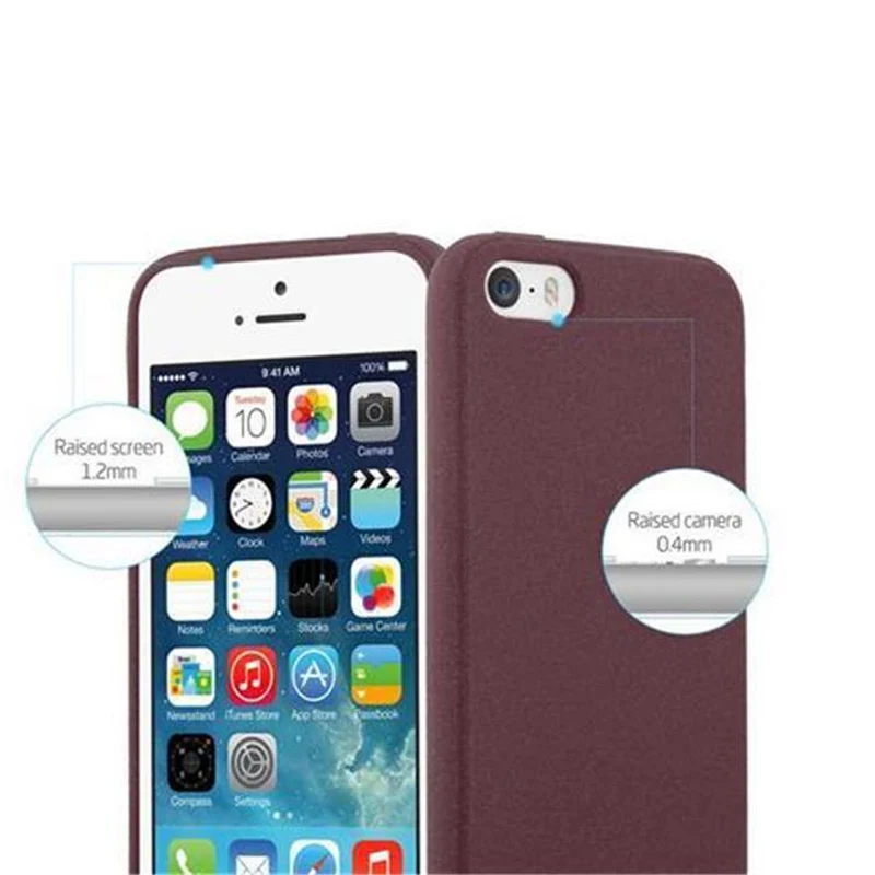 Cadorabo Hülle kompatibel mit Apple iPhone 5 / 5S / SE 2016 Schutzhülle aus flexiblem TPU Silikon