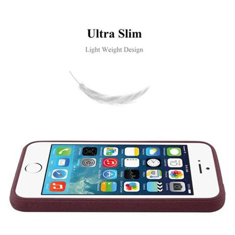 Cadorabo Hülle kompatibel mit Apple iPhone 5 / 5S / SE 2016 Schutzhülle aus flexiblem TPU Silikon