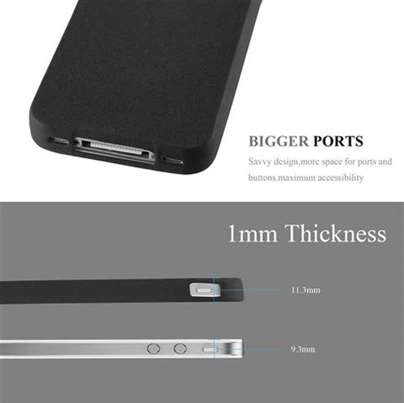 Cadorabo Hülle kompatibel mit Apple iPhone 4 / 4S Schutzhülle aus flexiblem TPU Silikon