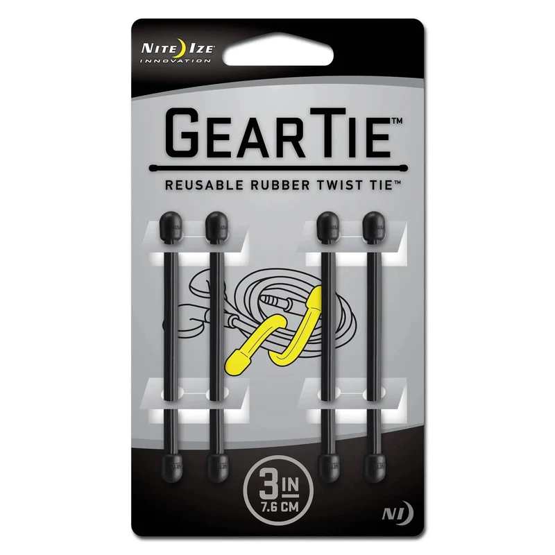 Gear Tie Original Gr.3 schwarz 4er Pack