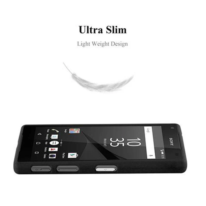 Cadorabo Hülle kompatibel mit Sony Xperia Z5 COMPACT Schutzhülle aus flexiblem TPU Silikon