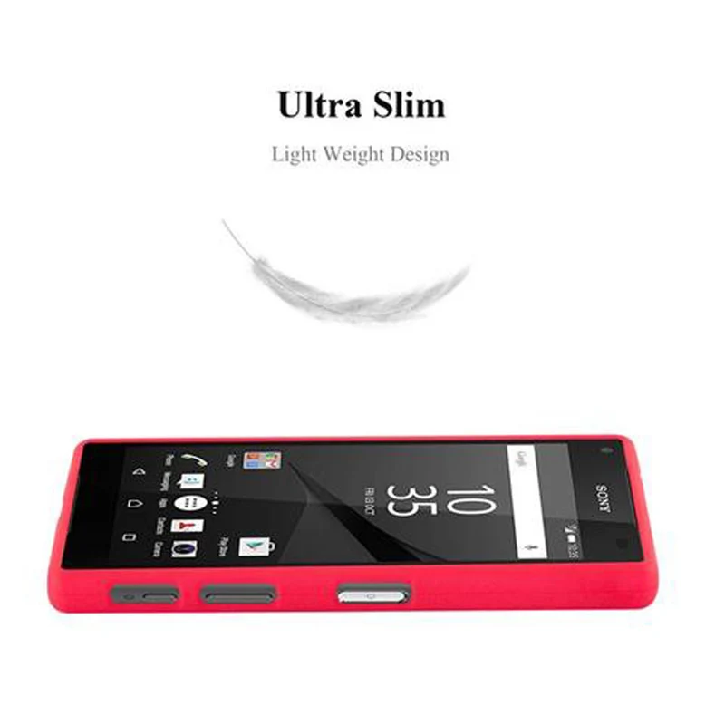 Cadorabo Hülle kompatibel mit Sony Xperia Z5 COMPACT Schutzhülle aus flexiblem TPU Silikon