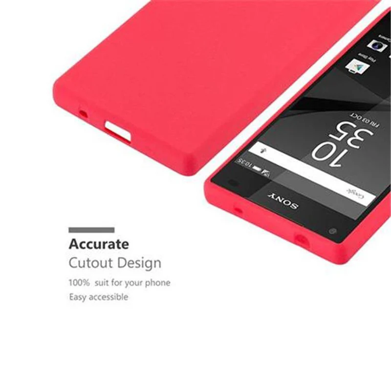 Cadorabo Hülle kompatibel mit Sony Xperia Z5 COMPACT Schutzhülle aus flexiblem TPU Silikon