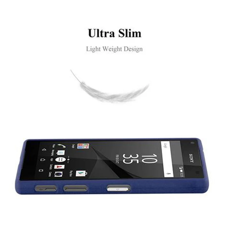 Cadorabo Hülle kompatibel mit Sony Xperia Z5 COMPACT Schutzhülle aus flexiblem TPU Silikon