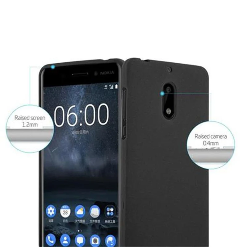 Cadorabo Hülle kompatibel mit Nokia 6 2017 Schutzhülle aus flexiblem TPU Silikon