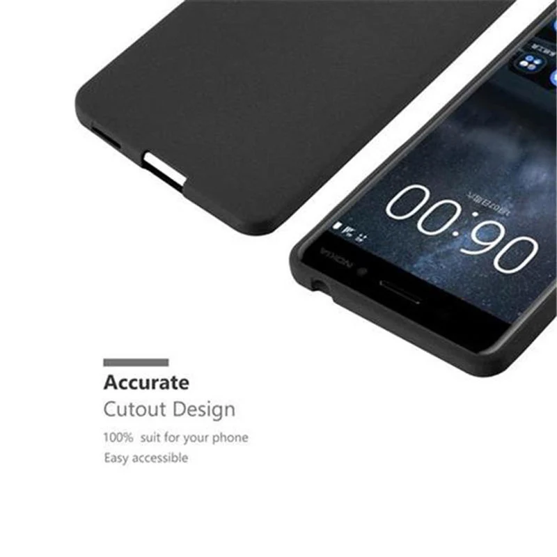Cadorabo Hülle kompatibel mit Nokia 6 2017 Schutzhülle aus flexiblem TPU Silikon