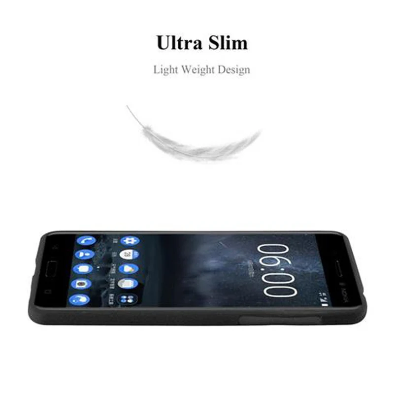 Cadorabo Hülle kompatibel mit Nokia 6 2017 Schutzhülle aus flexiblem TPU Silikon