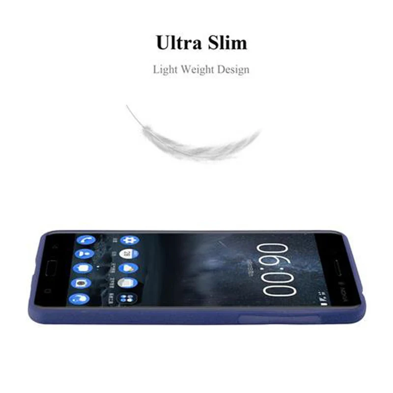 Cadorabo Hülle kompatibel mit Nokia 6 2017 Schutzhülle aus flexiblem TPU Silikon