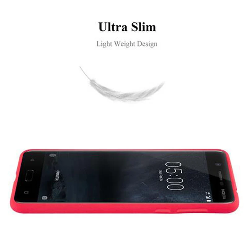 Cadorabo Hülle kompatibel mit Nokia 5 2017 Schutzhülle aus flexiblem TPU Silikon