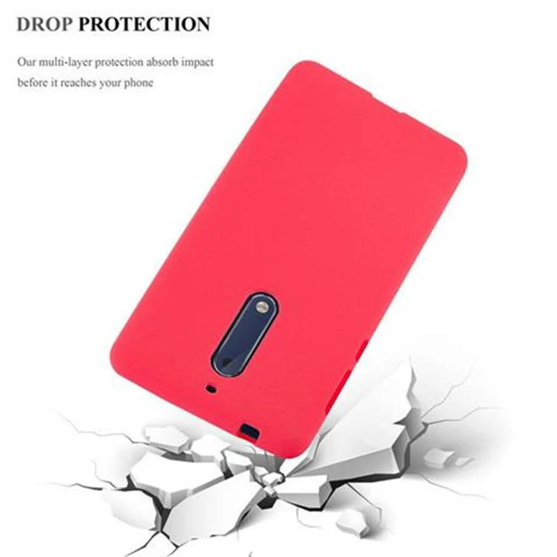 Cadorabo Hülle kompatibel mit Nokia 5 2017 Schutzhülle aus flexiblem TPU Silikon