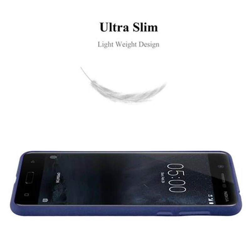 Cadorabo Hülle kompatibel mit Nokia 5 2017 Schutzhülle aus flexiblem TPU Silikon