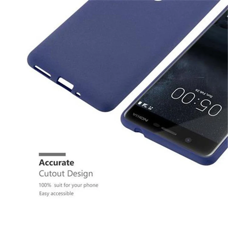 Cadorabo Hülle kompatibel mit Nokia 5 2017 Schutzhülle aus flexiblem TPU Silikon