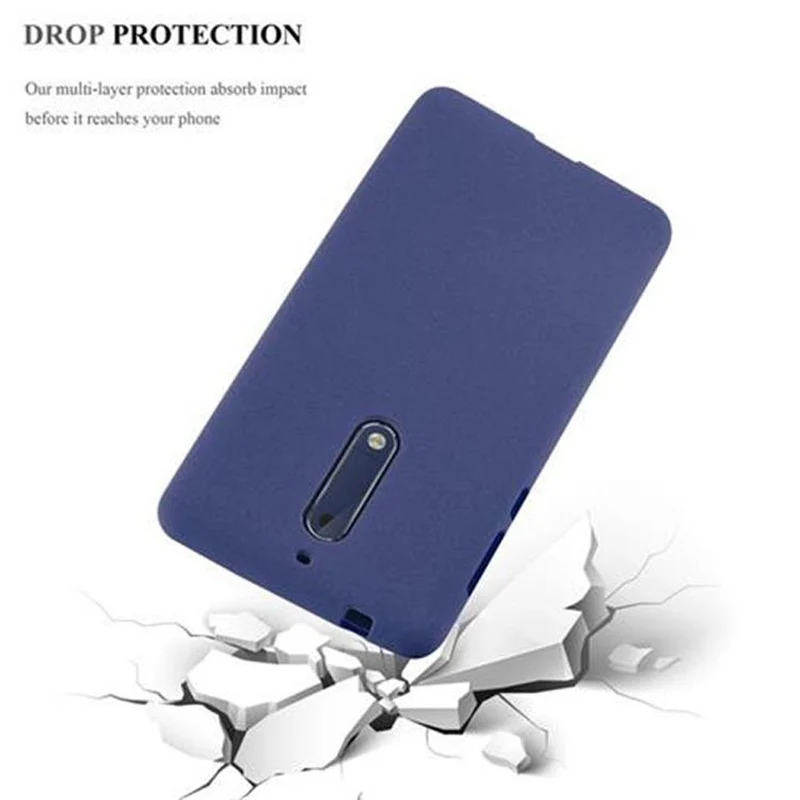Cadorabo Hülle kompatibel mit Nokia 5 2017 Schutzhülle aus flexiblem TPU Silikon