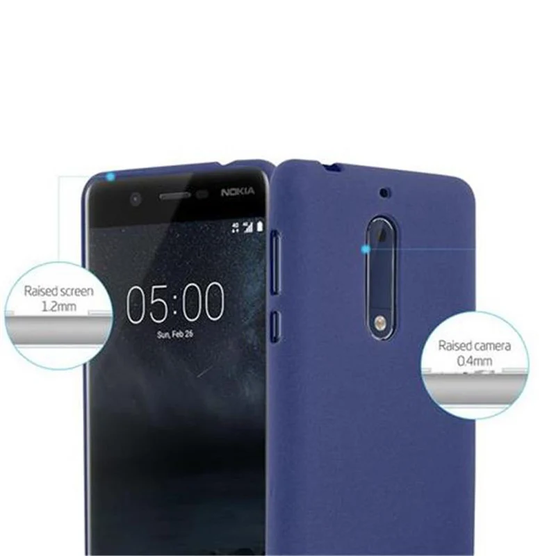 Cadorabo Hülle kompatibel mit Nokia 5 2017 Schutzhülle aus flexiblem TPU Silikon