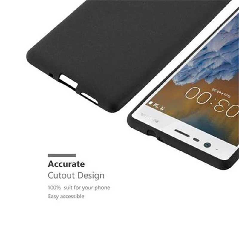 Cadorabo Hülle kompatibel mit Nokia 3 2017 Schutzhülle aus flexiblem TPU Silikon