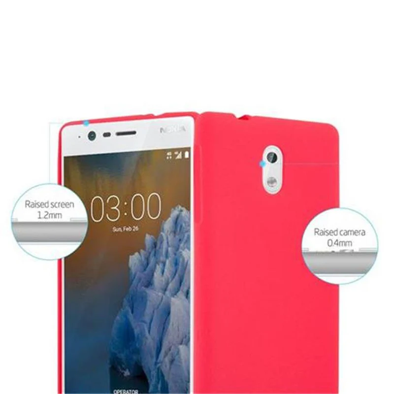 Cadorabo Hülle kompatibel mit Nokia 3 2017 Schutzhülle aus flexiblem TPU Silikon