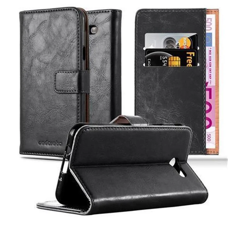 Cadorabo Hülle kompatibel mit Samsung Galaxy J7 2017 US Version Schutzhülle mit Magnetverschluss, Standfunktion und Kartenfach