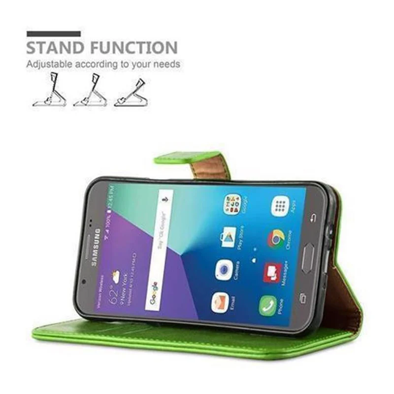 Cadorabo Hülle kompatibel mit Samsung Galaxy J7 2017 US Version Schutzhülle mit Magnetverschluss, Standfunktion und Kartenfach