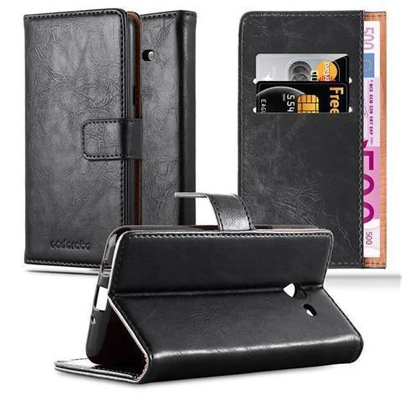 Cadorabo Hülle kompatibel mit Samsung Galaxy J3 2017 US Version Schutzhülle mit Magnetverschluss, Standfunktion und Kartenfach