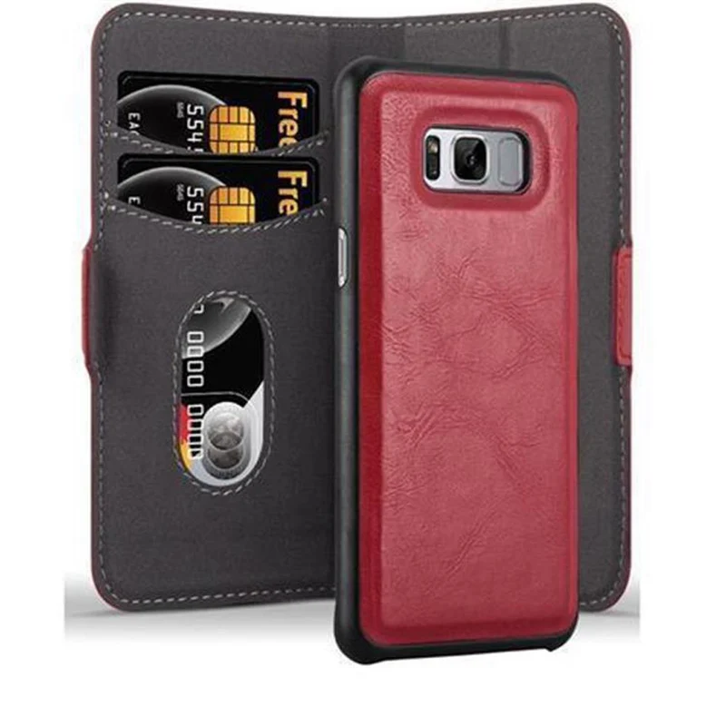 Cadorabo Hülle kompatibel mit Samsung Galaxy S8 PLUS Schutzhülle im 2-in-1 Design mit Standfunktion und Kartenfach