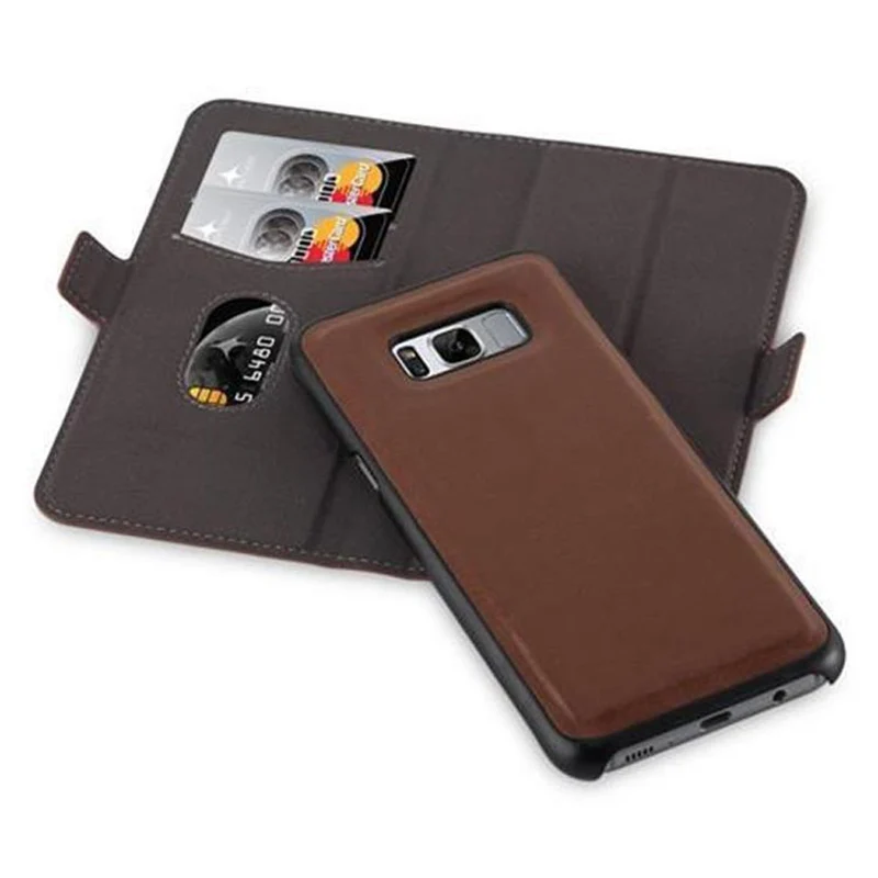 Cadorabo Hülle kompatibel mit Samsung Galaxy S8 PLUS Schutzhülle im 2-in-1 Design mit Standfunktion und Kartenfach