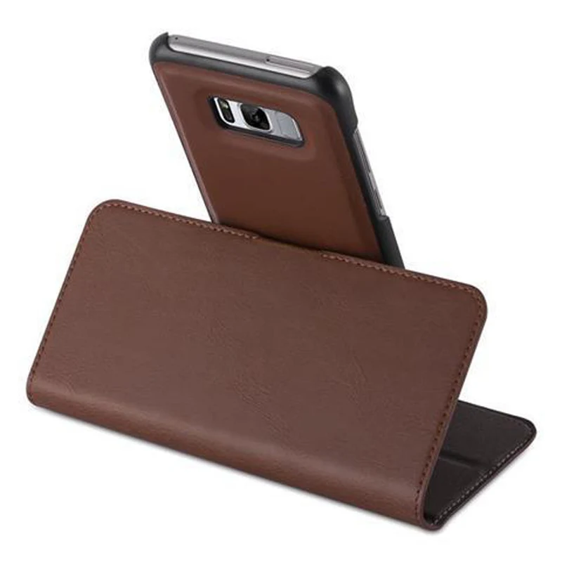 Cadorabo Hülle kompatibel mit Samsung Galaxy S8 PLUS Schutzhülle im 2-in-1 Design mit Standfunktion und Kartenfach