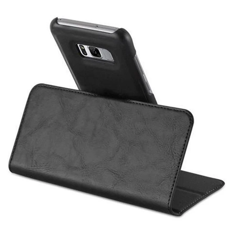 Cadorabo Hülle kompatibel mit Samsung Galaxy S8 PLUS Schutzhülle im 2-in-1 Design mit Standfunktion und Kartenfach