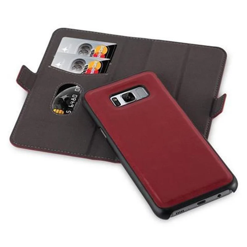 Cadorabo Hülle kompatibel mit Samsung Galaxy S8 PLUS Schutzhülle im 2-in-1 Design mit Standfunktion und Kartenfach