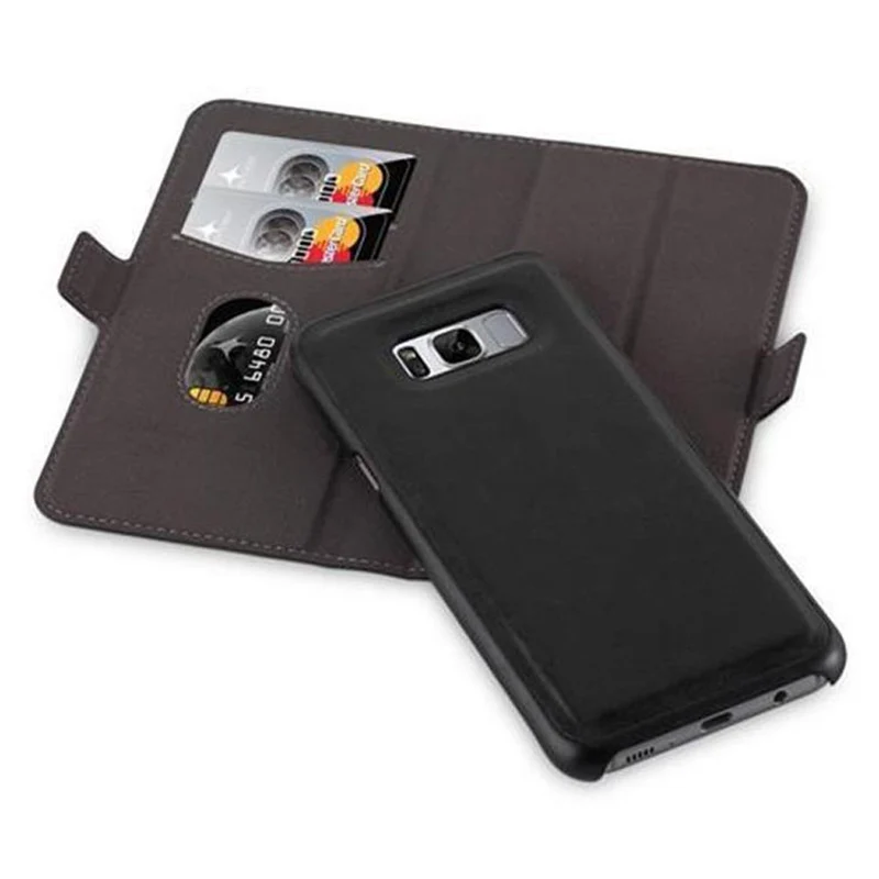Cadorabo Hülle kompatibel mit Samsung Galaxy S8 Schutzhülle im 2-in-1 Design mit Standfunktion und Kartenfach
