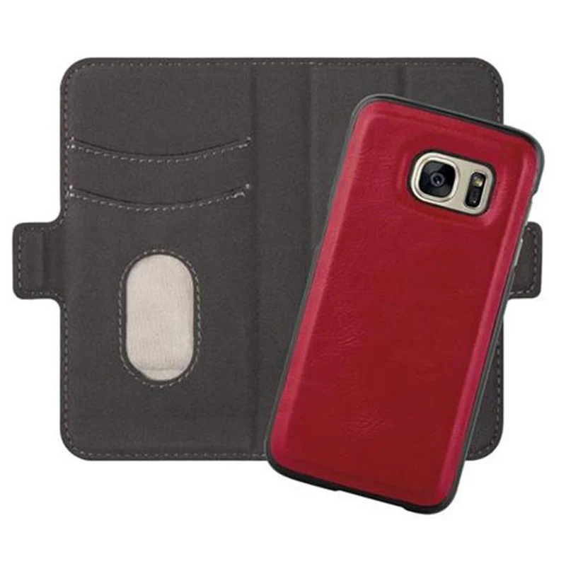 Cadorabo Hülle kompatibel mit Samsung Galaxy S7 Schutzhülle im 2-in-1 Design mit Standfunktion und Kartenfach
