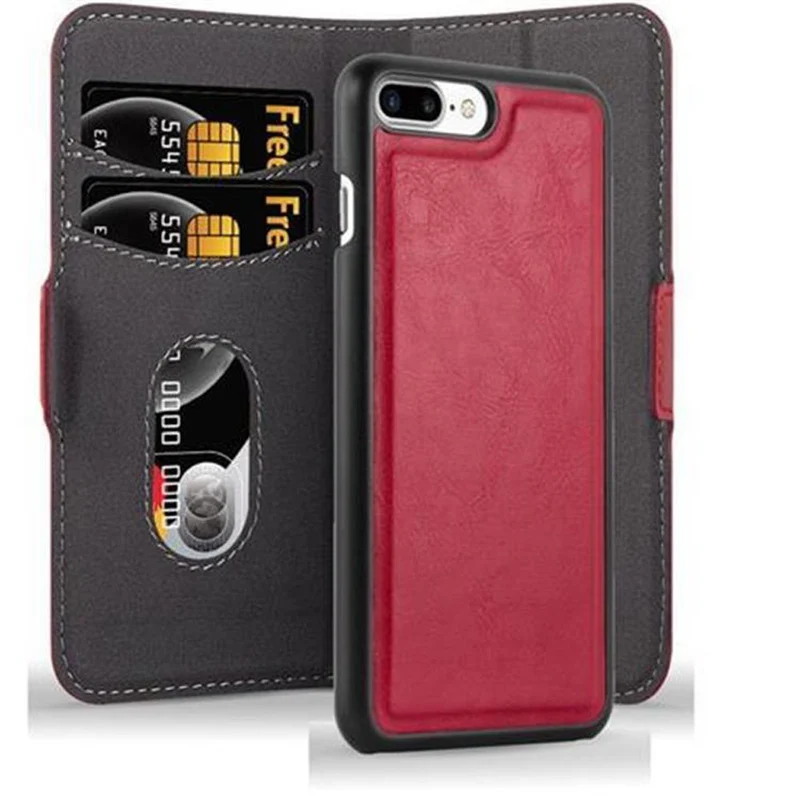 Cadorabo Hülle kompatibel mit Apple iPhone 7 PLUS / 7S PLUS / 8 PLUS Schutzhülle im 2-in-1 Design mit Standfunktion und Kartenfach
