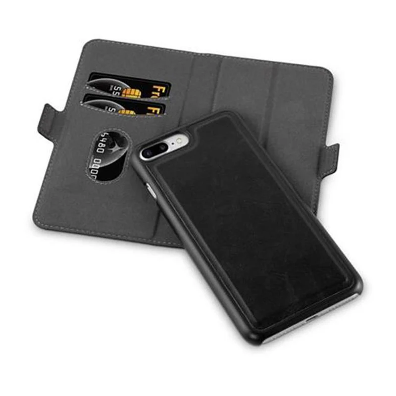 Cadorabo Hülle kompatibel mit Apple iPhone 7 PLUS / 7S PLUS / 8 PLUS Schutzhülle im 2-in-1 Design mit Standfunktion und Kartenfach